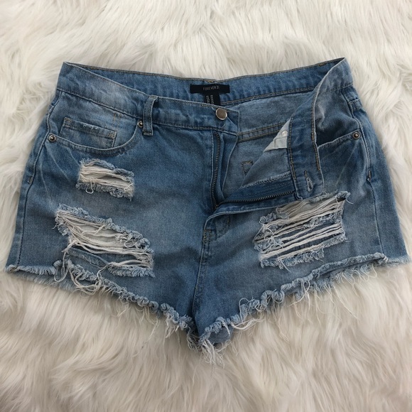 Forever 21 Pants - High Rise Forever 21 Distressed Shorts